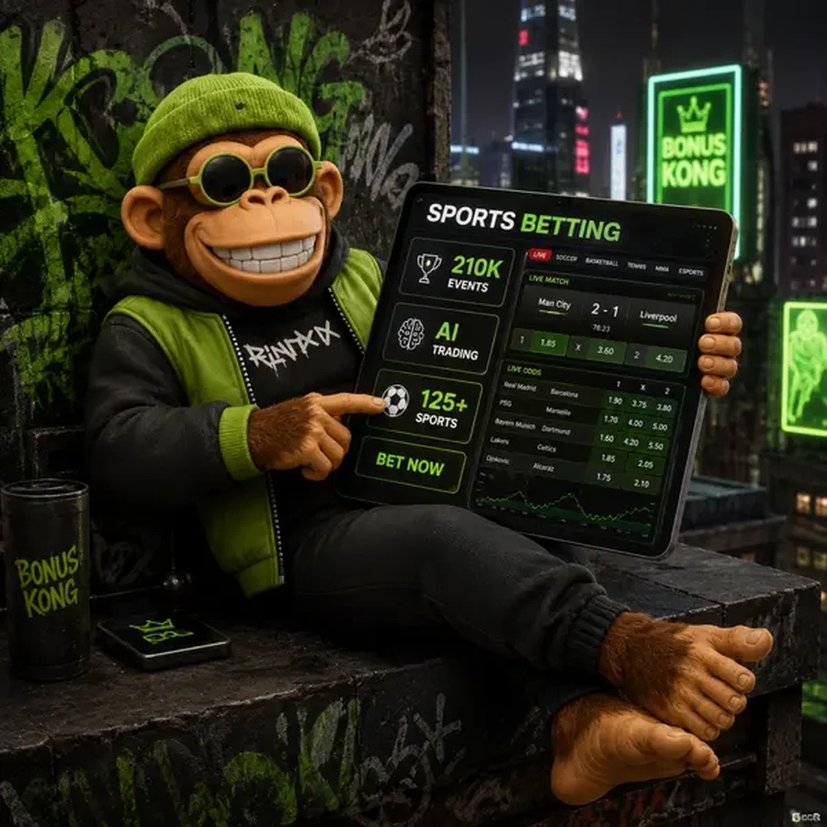 BonusKong analysant les paris sportifs sur tablette avec cotes en direct et flux de données
